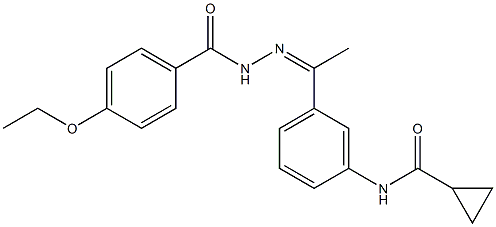 N-[(Z)-1-[3-(cyclopropanecarbonylamino)phenyl]ethylideneamino]-4-ethoxybenzamide Structure