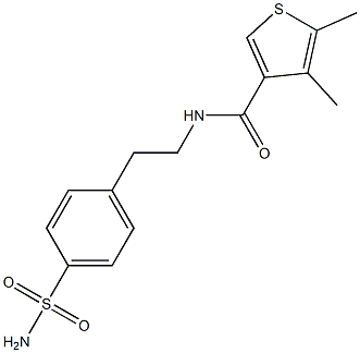 4,5-dimethyl-N-[2-(4-sulfamoylphenyl)ethyl]thiophene-3-carboxamide Structure