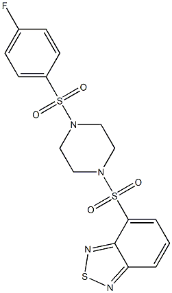  4-[4-(4-fluorophenyl)sulfonylpiperazin-1-yl]sulfonyl-2,1,3-benzothiadiazole