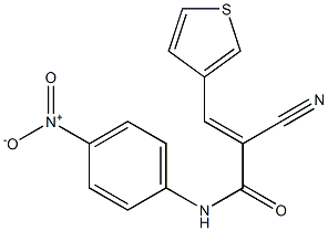 (E)-2-cyano-N-(4-nitrophenyl)-3-thiophen-3-ylprop-2-enamide Structure