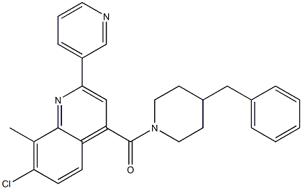 (4-benzylpiperidin-1-yl)-(7-chloro-8-methyl-2-pyridin-3-ylquinolin-4-yl)methanone