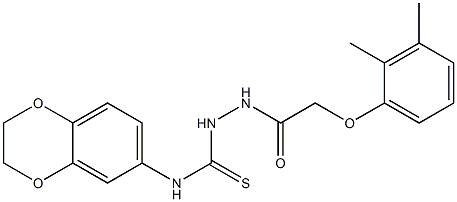 1-(2,3-dihydro-1,4-benzodioxin-6-yl)-3-[[2-(2,3-dimethylphenoxy)acetyl]amino]thiourea Structure