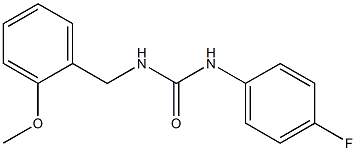 1-(4-fluorophenyl)-3-[(2-methoxyphenyl)methyl]urea,,结构式