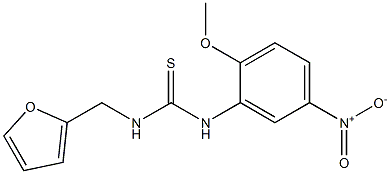 1-(furan-2-ylmethyl)-3-(2-methoxy-5-nitrophenyl)thiourea,,结构式