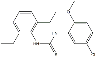 1-(5-chloro-2-methoxyphenyl)-3-(2,6-diethylphenyl)thiourea Struktur