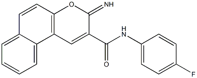 N-(4-fluorophenyl)-3-iminobenzo[f]chromene-2-carboxamide 结构式