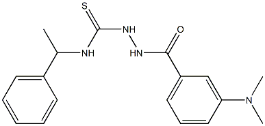 1-[[3-(dimethylamino)benzoyl]amino]-3-(1-phenylethyl)thiourea Structure