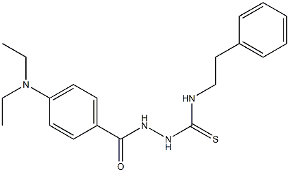 1-[[4-(diethylamino)benzoyl]amino]-3-(2-phenylethyl)thiourea Structure