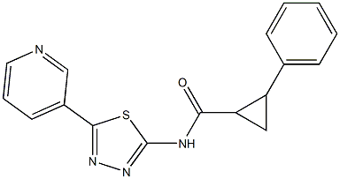 2-phenyl-N-(5-pyridin-3-yl-1,3,4-thiadiazol-2-yl)cyclopropane-1-carboxamide