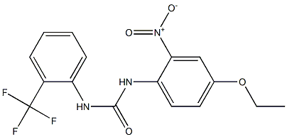 1-(4-ethoxy-2-nitrophenyl)-3-[2-(trifluoromethyl)phenyl]urea 化学構造式