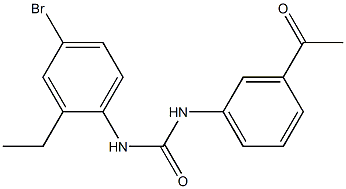 1-(3-acetylphenyl)-3-(4-bromo-2-ethylphenyl)urea Structure