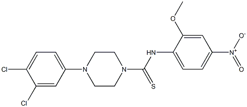 4-(3,4-dichlorophenyl)-N-(2-methoxy-4-nitrophenyl)piperazine-1-carbothioamide Structure