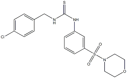 1-[(4-chlorophenyl)methyl]-3-(3-morpholin-4-ylsulfonylphenyl)thiourea Struktur