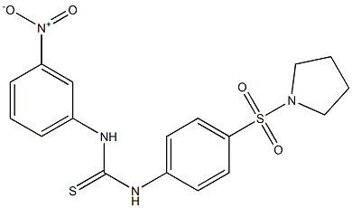 1-(3-nitrophenyl)-3-(4-pyrrolidin-1-ylsulfonylphenyl)thiourea Structure