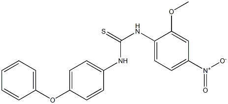 1-(2-methoxy-4-nitrophenyl)-3-(4-phenoxyphenyl)thiourea 化学構造式