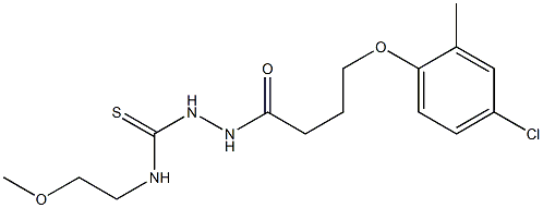 1-[4-(4-chloro-2-methylphenoxy)butanoylamino]-3-(2-methoxyethyl)thiourea Struktur