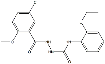 1-[(5-chloro-2-methoxybenzoyl)amino]-3-(2-ethoxyphenyl)urea Structure