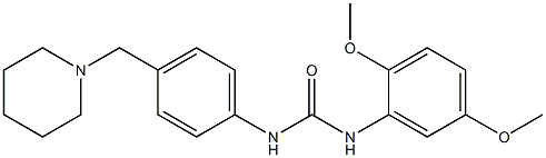 1-(2,5-dimethoxyphenyl)-3-[4-(piperidin-1-ylmethyl)phenyl]urea 化学構造式