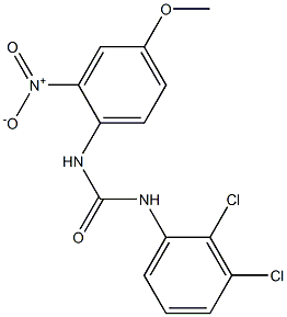 1-(2,3-dichlorophenyl)-3-(4-methoxy-2-nitrophenyl)urea,,结构式