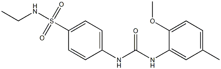 1-[4-(ethylsulfamoyl)phenyl]-3-(2-methoxy-5-methylphenyl)urea Structure