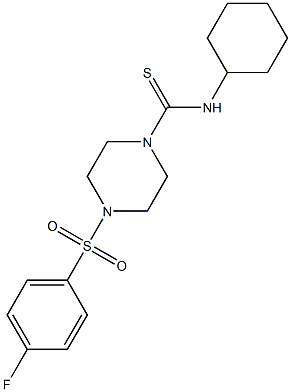 N-cyclohexyl-4-(4-fluorophenyl)sulfonylpiperazine-1-carbothioamide Structure