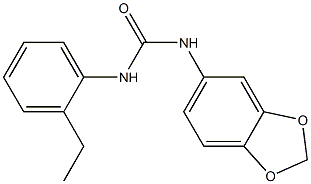 1-(1,3-benzodioxol-5-yl)-3-(2-ethylphenyl)urea Structure