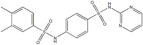 3,4-dimethyl-N-[4-(pyrimidin-2-ylsulfamoyl)phenyl]benzenesulfonamide Structure