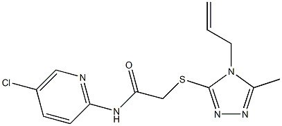 N-(5-chloropyridin-2-yl)-2-[(5-methyl-4-prop-2-enyl-1,2,4-triazol-3-yl)sulfanyl]acetamide Structure