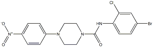 N-(4-bromo-2-chlorophenyl)-4-(4-nitrophenyl)piperazine-1-carboxamide Structure