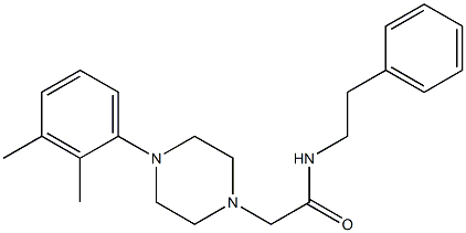 2-[4-(2,3-dimethylphenyl)piperazin-1-yl]-N-(2-phenylethyl)acetamide Structure