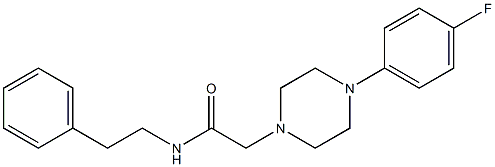 2-[4-(4-fluorophenyl)piperazin-1-yl]-N-(2-phenylethyl)acetamide Structure