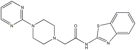 N-(1,3-benzothiazol-2-yl)-2-(4-pyrimidin-2-ylpiperazin-1-yl)acetamide Struktur