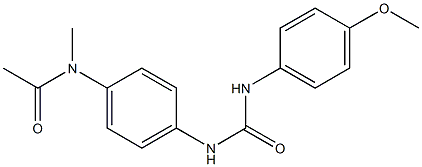 N-[4-[(4-methoxyphenyl)carbamoylamino]phenyl]-N-methylacetamide Struktur