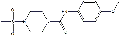 N-(4-methoxyphenyl)-4-methylsulfonylpiperazine-1-carboxamide Structure