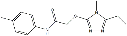 2-[(5-ethyl-4-methyl-1,2,4-triazol-3-yl)sulfanyl]-N-(4-methylphenyl)acetamide Structure