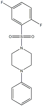 1-(2,5-difluorophenyl)sulfonyl-4-phenylpiperazine Structure