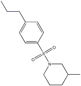 3-methyl-1-(4-propylphenyl)sulfonylpiperidine 化学構造式