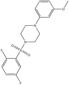 1-(2,5-difluorophenyl)sulfonyl-4-(3-methoxyphenyl)piperazine Structure