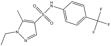 1-ethyl-5-methyl-N-[4-(trifluoromethyl)phenyl]pyrazole-4-sulfonamide Structure