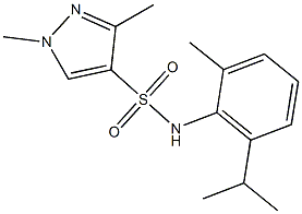 1,3-dimethyl-N-(2-methyl-6-propan-2-ylphenyl)pyrazole-4-sulfonamide 化学構造式