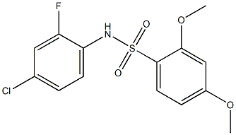N-(4-chloro-2-fluorophenyl)-2,4-dimethoxybenzenesulfonamide Structure