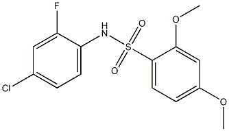  N-(4-chloro-2-fluorophenyl)-2,4-dimethoxybenzenesulfonamide