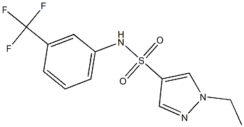 1-ethyl-N-[3-(trifluoromethyl)phenyl]pyrazole-4-sulfonamide Struktur