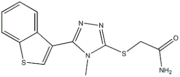 2-[[5-(1-benzothiophen-3-yl)-4-methyl-1,2,4-triazol-3-yl]sulfanyl]acetamide Structure