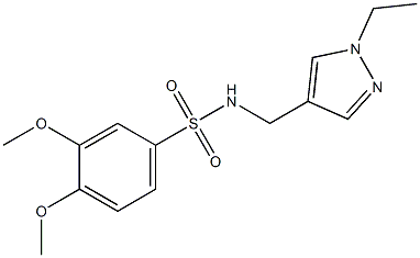 N-[(1-ethylpyrazol-4-yl)methyl]-3,4-dimethoxybenzenesulfonamide Structure