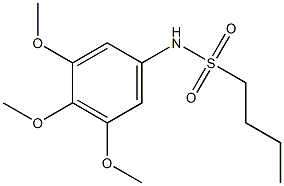 N-(3,4,5-trimethoxyphenyl)butane-1-sulfonamide,,结构式