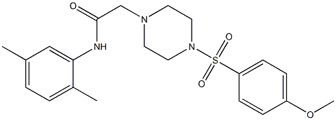 N-(2,5-dimethylphenyl)-2-[4-(4-methoxyphenyl)sulfonylpiperazin-1-yl]acetamide Structure