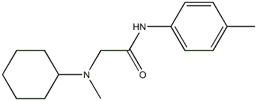 2-[cyclohexyl(methyl)amino]-N-(4-methylphenyl)acetamide Struktur