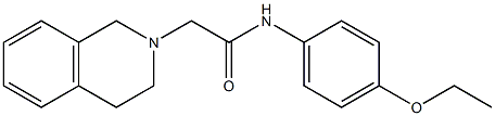 2-(3,4-dihydro-1H-isoquinolin-2-yl)-N-(4-ethoxyphenyl)acetamide 化学構造式