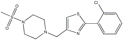 2-(2-chlorophenyl)-4-[(4-methylsulfonylpiperazin-1-yl)methyl]-1,3-thiazole Structure